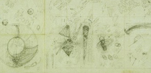 L.O.C.D. (Library of Congress Drawing) Study for Operation of the Sun Through the Cult of the Hand